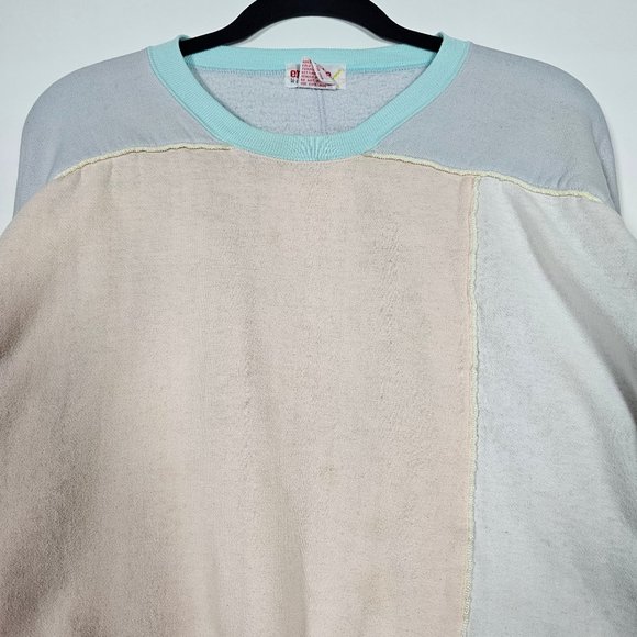 Vintage 80s Energie By Currents Knit Womens Large Long Sleeve Pink Sweatshirt - Picture 3 of 10